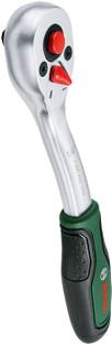 BOSCH 1/4" Drive Ratchet High Torque 93Nm, Compact Ergonomic Design & Fine 72-Tooth Gear Single Sided Rachet Wrench