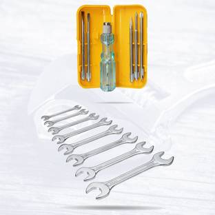 Hillgrove HGCM144M3 5in1 Repair Screw driver Tool Kit Set with 8Pcs Open Ended Wrench Set HGCM144M3 5in1 Repair Screw driver Tool Kit Set with 8Pcs Open Ended Wrench Set Single Sided Open End Wrench