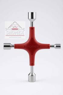 Snomex 4-Way Universal Cross Wrench for Garage, Car, and Workshop Use_S02 Multi-Size Cross Wheel Wrench_Smx-01 Single Sided Lug Wrench