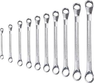EASTMAN E-2007 -101SD BI-Hexagonal Ring Spanner Shallow Offset CRV Double Sided Box End Wrench