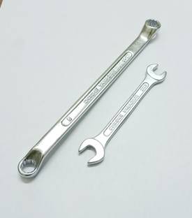 TOM 8x9 mm Ring + DOE Spanners Heavy Duty Hardened and Tempered Double Sided Speciality