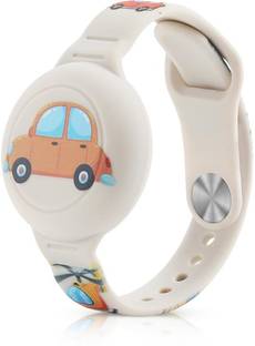 PALAY AirTag Bracelet for Kids Adjustable Silicone Band with Cartoon Design