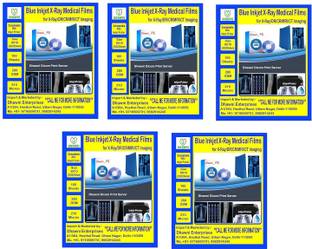Dhwani BLUE INKJET MEDICAL X RAY FILM SIZE 8 X 10 210 MIC 100 SHEETS COMBO FOR CR DR X-Ray Viewer