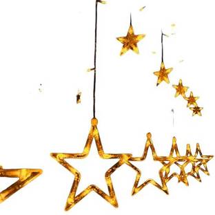 Signature Festive Star Lamp Curtain Lights 12 Lamps L-3 Meter LED Garland Pack of 1
