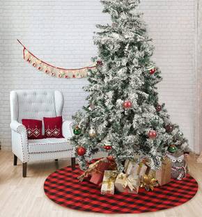 The Purple Tree Buffalo Plaid Christmas Tree Skirt Pack of 1