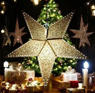 ME&YOU Hanging Star for Christmas, New Year, Diwali, Birthday & Party Decoration-IZ78 Hanging Star Pack of 1