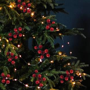 Ascension Red Berry Fruit Bunch for Christmas/Xmas Tree Decoration Wreath Making DIY Carft Hanging Ornaments Pack of 10