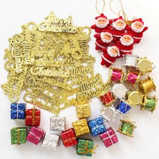 TIED RIBBONS Christmas Tree Decoration Combo Hanging Ornaments Pack of 54