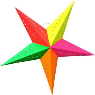ME&YOU Beautiful Hanging Decorative Star Multicolor for Home Décor (12 Inch) Hanging Star Pack of 1