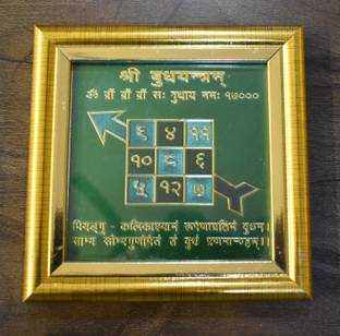 Shopping Store Shree Budh Yantra for Wealth Power and Prosperity Plated Yantra