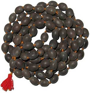 MORMUKUT Natural Kamalgatta Pooja Mala, Lakshmi Pooja Mala (Lotus Seeds), Kamal Gatta Mala for pooja Beads Wood Necklace Stoneware Yantra