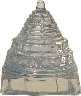 Mann Retails Crystal shriyantra blessed for positive energy and vastu correction small size Glass Yantra
