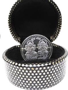 Astrosale Maha Lakshmi Silver Plated Coin With Swasthik In 10 gram Silver Plated Yantra