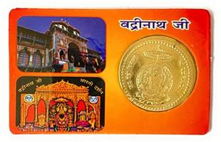 ASTROTALKS Badrinath Religious ATM Card Coin for Good Luck, Wealth and Success Plastic Yantra