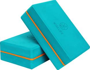 Wiselife Teal Blue Yoga Block/Brick Set of 2 - Teal Blue Yoga Blocks