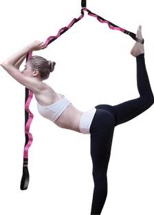ShopiMoz Yoga Strap/Belt with 9 loops Extra Safe Adjustable Best for Daily Stretching Nylon Yoga Strap