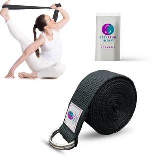 streetup india Yoga Belt 9 Feet Long For Stretching, Yoga, Pilates, Physical Therapy Cotton Yoga Strap