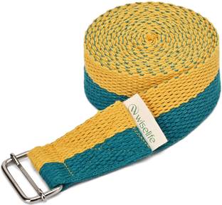 Wiselife Yoga Stretch Belt/Strap|Best for Daily Stretching, Physical Therapy, Fitness Cotton Yoga Strap