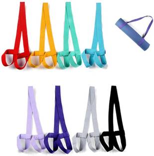 Gmefvr Yoag Mat Strap Multi color Pack of 4 Nylon Yoga Strap