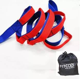 Fitcozi Yoga Belt 10 Loop for Women and Men Exercise for Workout Yoga Fitness Polyester Yoga Strap