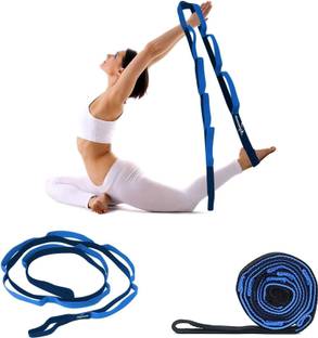 Signamio Strap/Stretch Bands 10 Loops Best for Daily Stretching,Fitness,Exercise, Gym Polyester Yoga Strap