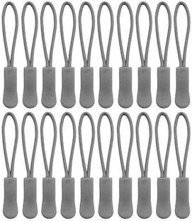 PRADEEP KUMAR SB Zipper Pull Non-slip Cord Rope Ends Lock Zip Fastener (GREY- PACK OF 30) Zipper Pull