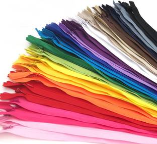 Togline 43 cm Long Size Multi-Colored Nylon Invisible Zipper Closed End DIY Sewing Craft Multicolor Nylon, Nickel Invisible Zipper