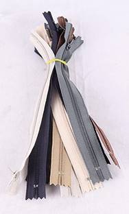 Hirday Zippers 8 inch Mixed Color Pack of 50 pcs Multicolor Nylon Invisible Zipper