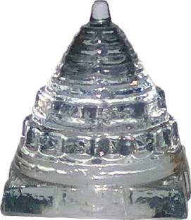 Indian Crafts Home Shriyantra Blessd for positive energy, vastu correction, money (laxmi) and lucky charm Crystal Yantra