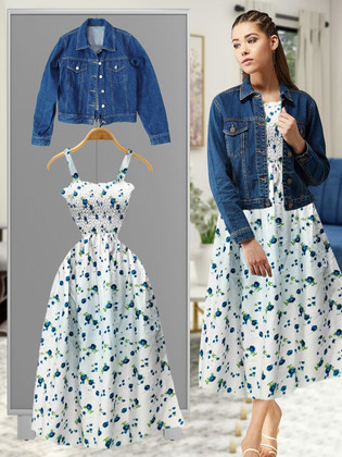 Dress With Long Jacket - Buy Dress With Long Jacket online at Best Prices  in India