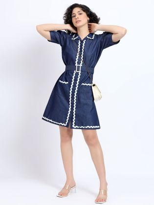 white christmas dresses Vintage Denim Fray Dress, Size 5 – To The Moon Kids