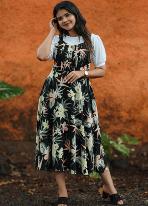 knee length dresses for ladies HT 360 Collective - Dungarees Dress