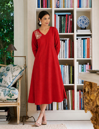 strapless open back dress Red Jacquard Fit and Flare Mini Dress – The Salient Collection main image 1