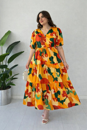 red ruffle long dress Florencia Red Two-Piece Ruffle Maxi Dress Red / S