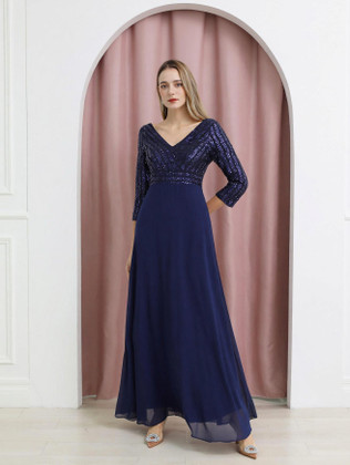 sachin and babi light blue dress Elegant Off Shoulder Navy Blue Evening Dress with Cape SS206  DreamyVow