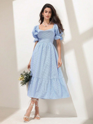 strapless open back dress Vintage 1950s Prom Dresses Tulle Swing Party Dress Lace Appliques main image 0