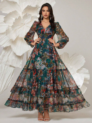 party wear western dresses flipkart Long Sleeve Western Gown Party Wear