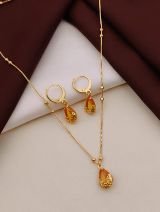 Orange Jewellery Sets - Buy Orange Jewellery Sets Online at Best