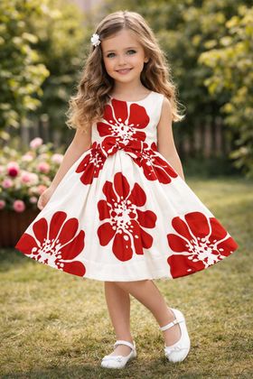 fitted lace wedding dress White red nice combination chiffon material contrast embroidery work e