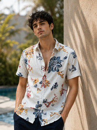 beach dress for men COOFANDY Men's Vacation Outfit All White Outfits Outfit, White, Small : Clothing, Shoes & Jewelry drying performance Cool & Comfortable Beach Wear