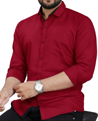strapless open back dress Deep Red Cotton Formal Shirt For Men – Smart Office & Business Wear Deep Red / L main image 0