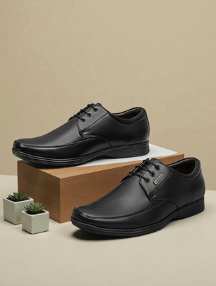 flipkart shoes black leather