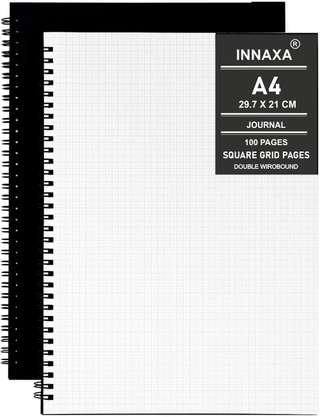 TORTUGA A5 Square grid Notebook A5, 60 Sheets/120 Pages, 100gsm Paper ...