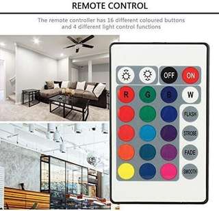 EASTRA DC 12V LED Light Strip 2Keys RGB IR Wireless Remote Controller ...