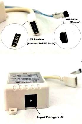 EASTRA DC 12V LED Light Strip 2Keys RGB IR Wireless Remote Controller ...