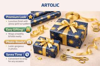 ARTOLIC Candy Pattern 01 Designer Gift Wrap Paper Set of 2 Sheets Matt ...