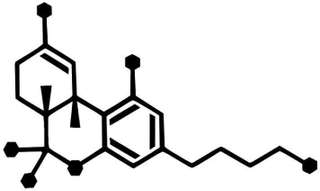 SnappyVinyl 29 cm THC Molecule Weed Wall Decals, Easy to Apply Self ...