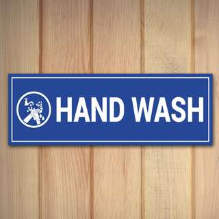 AJ Graphik 6 inch Hand Wash Sign ASSticker 4x12 Inch Security Notice ...