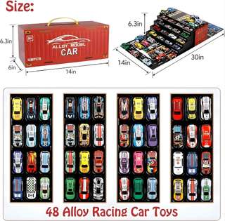 NORWICH ENTERPRISE Mini 48 Pull Back Racing Toy alloy Cars with Carry ...