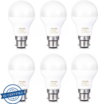 PHILIPS 16 W Basic Round B22 LED Bulb White, Pack of 6